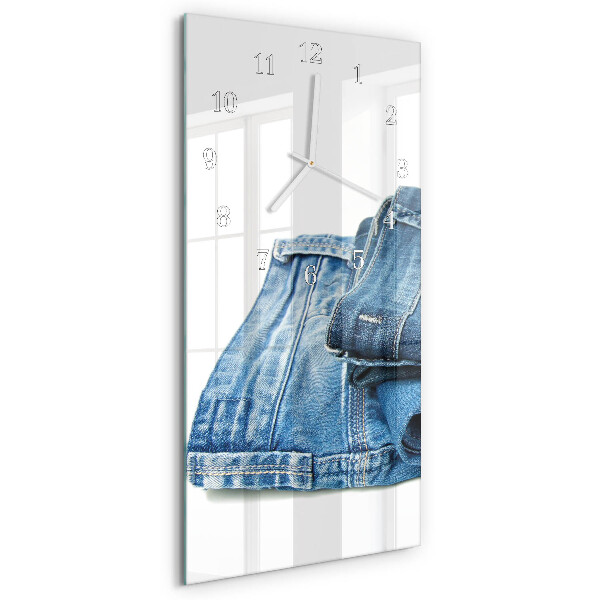 Horloge rectangulaire verticale Jeans