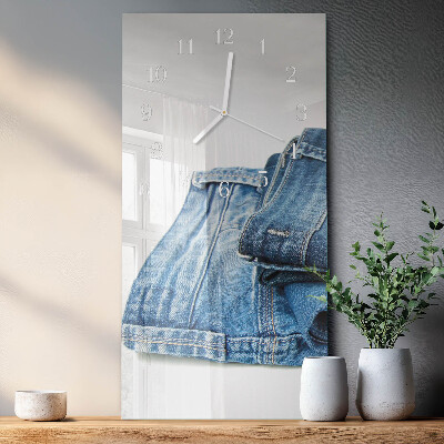 Horloge rectangulaire verticale Jeans