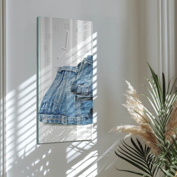 Horloge rectangulaire verticale Jeans