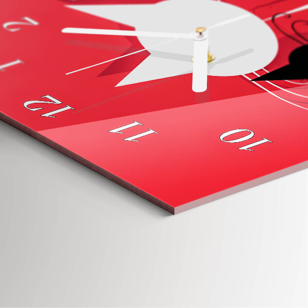 Horloge rectangulaire verticale Chats