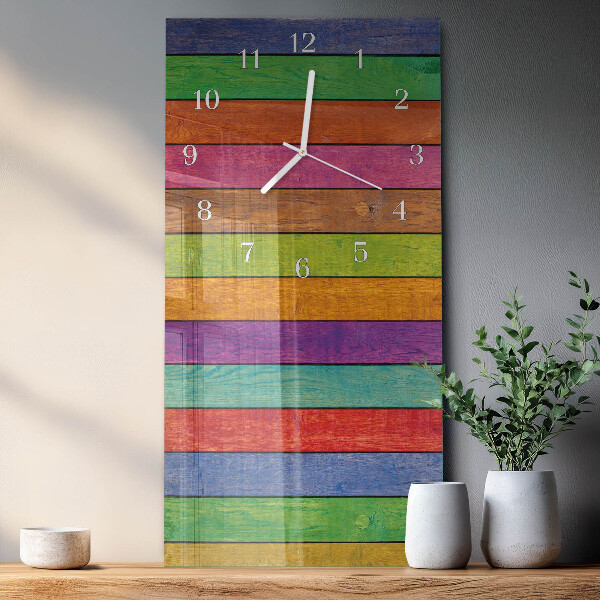 Horloge rectangulaire verticale Rayures
