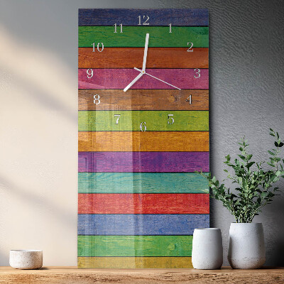Horloge rectangulaire verticale Rayures