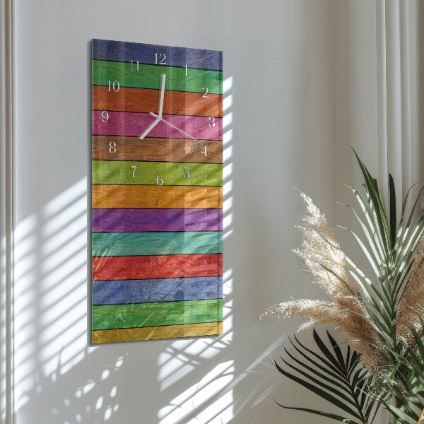 Horloge rectangulaire verticale Rayures