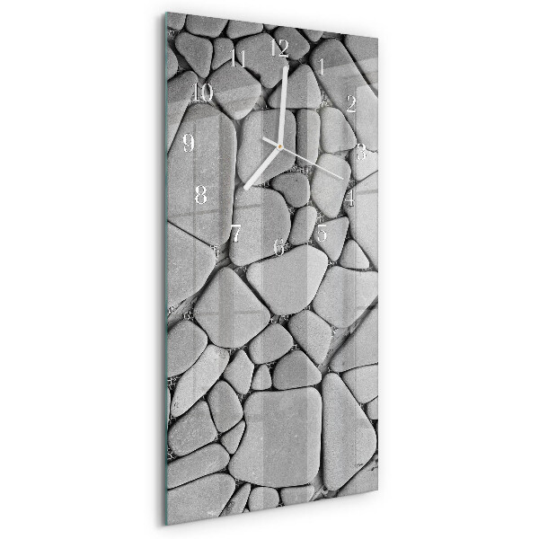 Horloge rectangulaire verticale Pierres