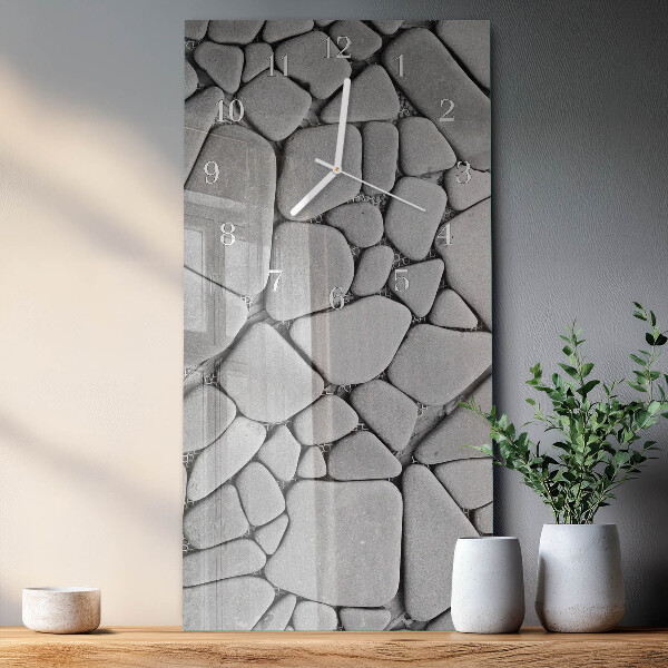Horloge rectangulaire verticale Pierres