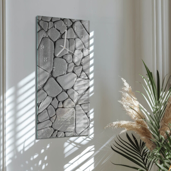 Horloge rectangulaire verticale Pierres