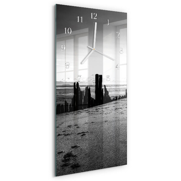 Horloge rectangulaire verticale Plage