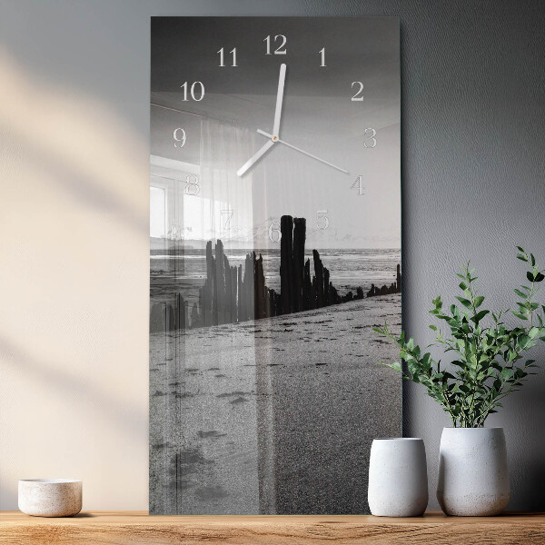 Horloge rectangulaire verticale Plage