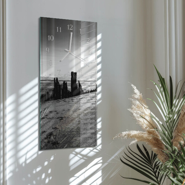 Horloge rectangulaire verticale Plage