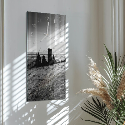 Horloge rectangulaire verticale Plage