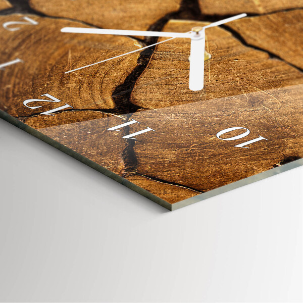 Horloge rectangulaire verticale Motif bois