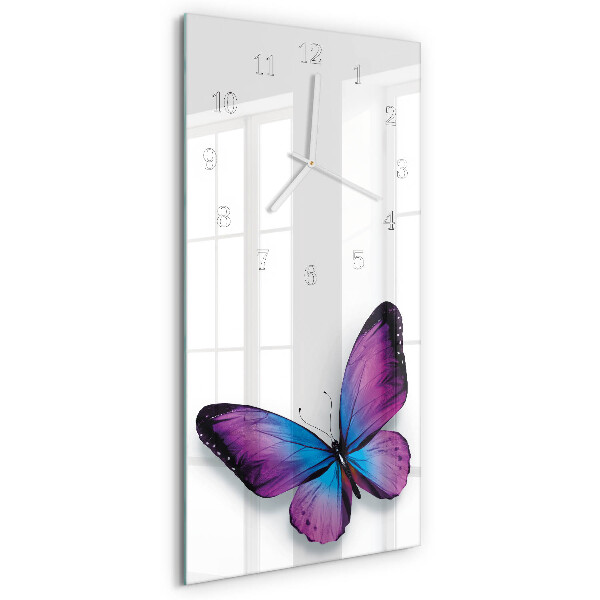Horloge rectangulaire verticale Papillons