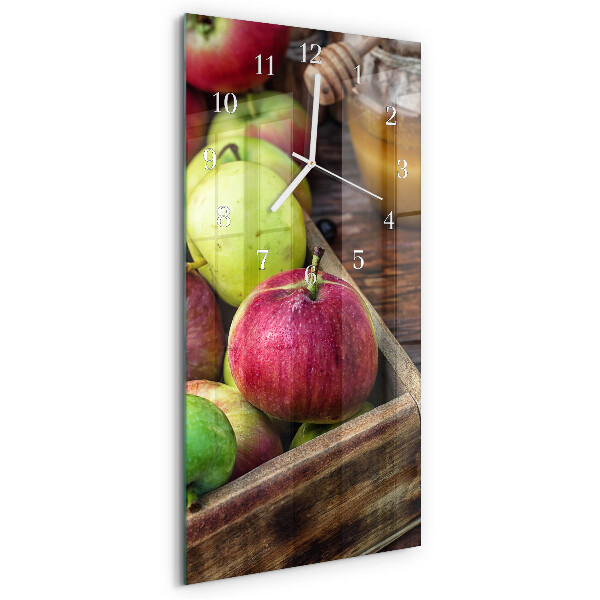 Horloge rectangulaire verticale Pomme