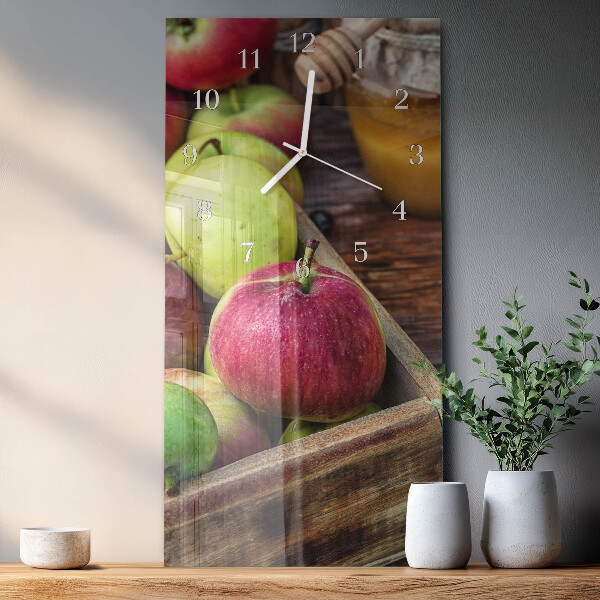 Horloge rectangulaire verticale Pomme