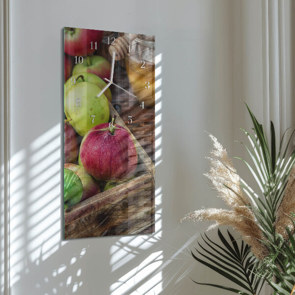 Horloge rectangulaire verticale Pomme