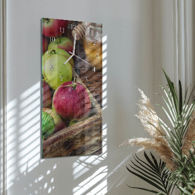 Horloge rectangulaire verticale Pomme