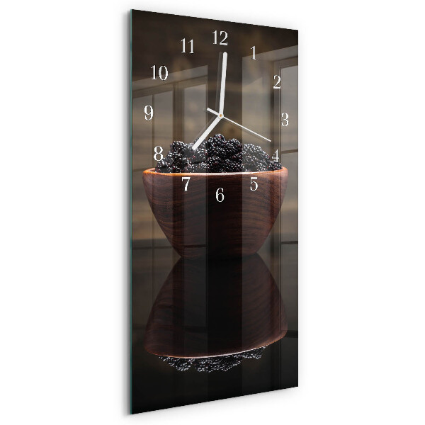 Horloge rectangulaire verticale mûres