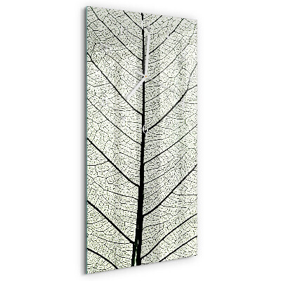 Horloge rectangulaire verticale Feuille