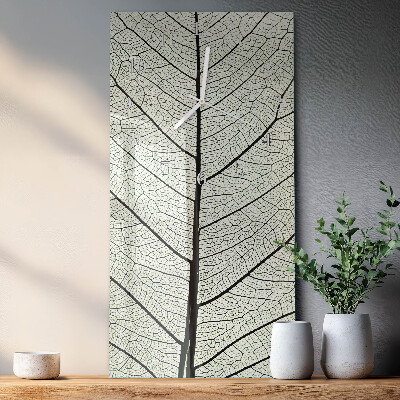 Horloge rectangulaire verticale Feuille
