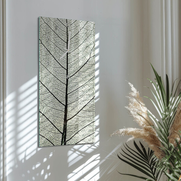 Horloge rectangulaire verticale Feuille