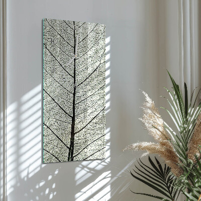 Horloge rectangulaire verticale Feuille