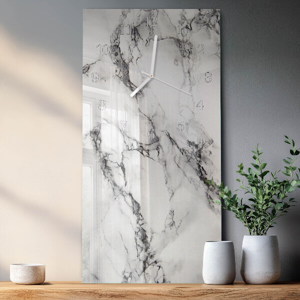 Horloge rectangulaire verticale Marbre