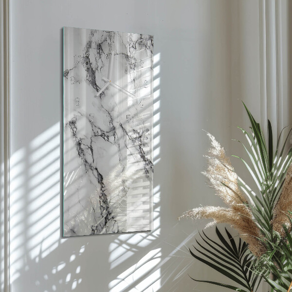 Horloge rectangulaire verticale Marbre