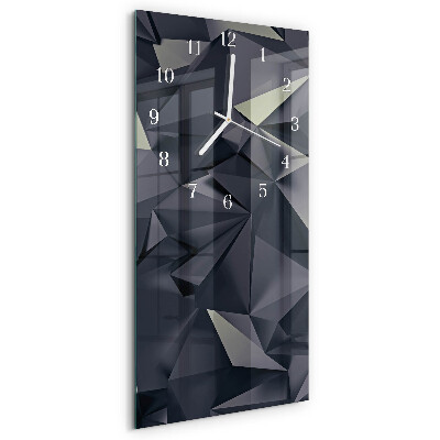 Horloge rectangulaire verticale Triangles