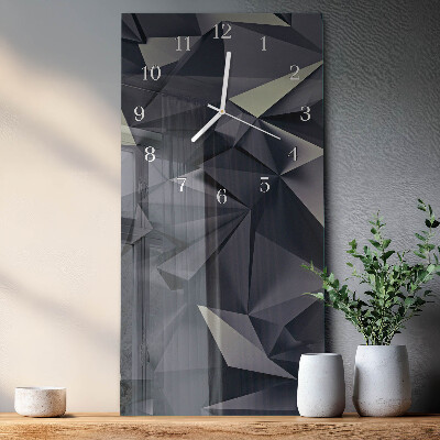 Horloge rectangulaire verticale Triangles