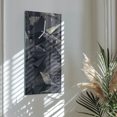 Horloge rectangulaire verticale Triangles