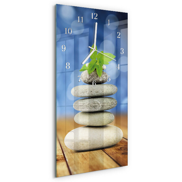 Horloge rectangulaire verticale Pierres