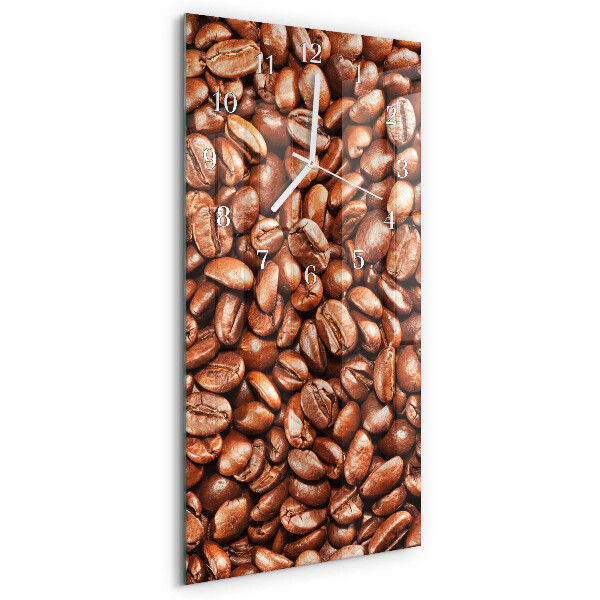 Horloge rectangulaire verticale Café en grains