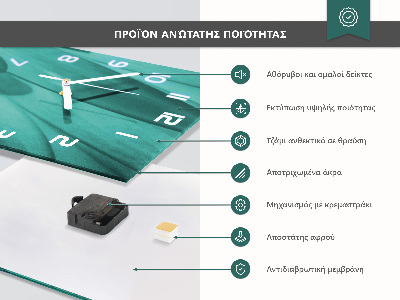 Horloge rectangulaire verticale Café en grains