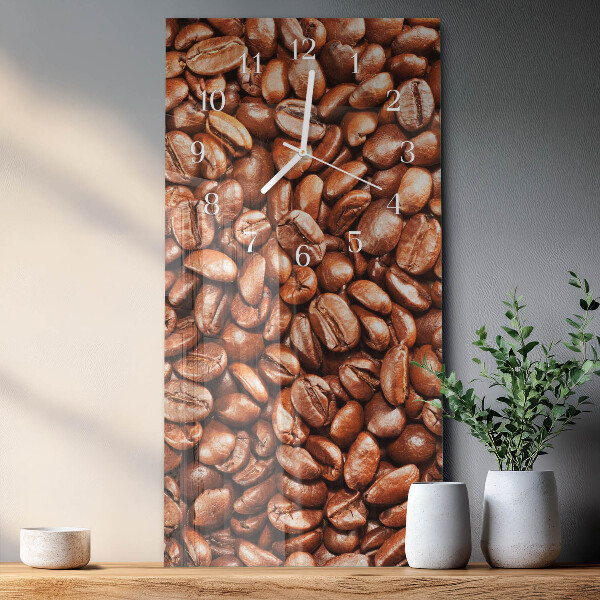 Horloge rectangulaire verticale Café en grains