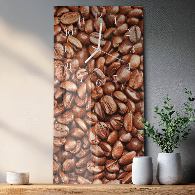 Horloge rectangulaire verticale Café en grains