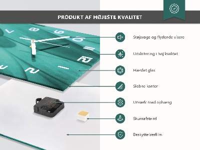 Horloge rectangulaire verticale Café en grains
