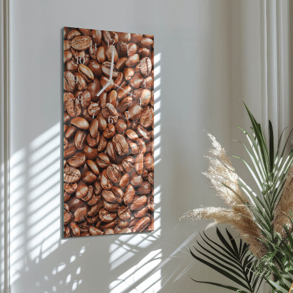 Horloge rectangulaire verticale Café en grains