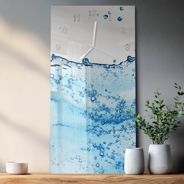 Horloge rectangulaire verticale Eau