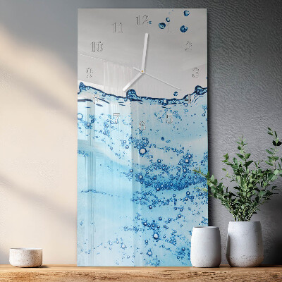 Horloge rectangulaire verticale Eau