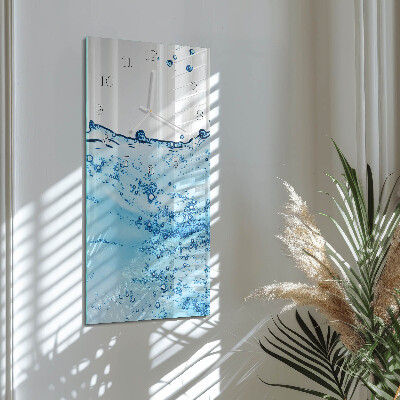 Horloge rectangulaire verticale Eau