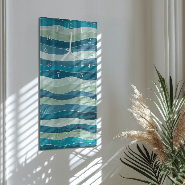 Horloge rectangulaire verticale Flots