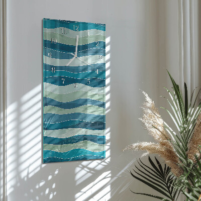 Horloge rectangulaire verticale Flots
