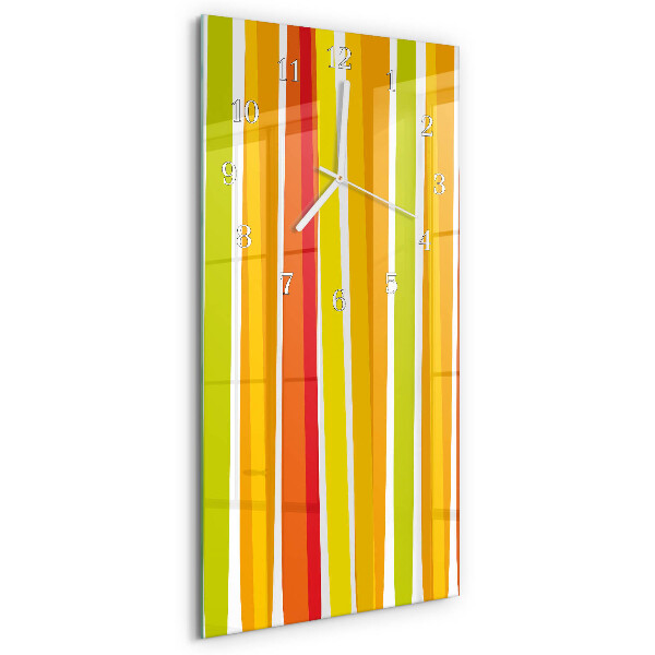 Horloge rectangulaire verticale Rayures