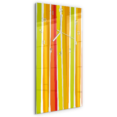 Horloge rectangulaire verticale Rayures