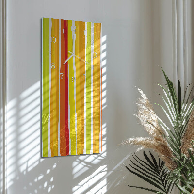 Horloge rectangulaire verticale Rayures