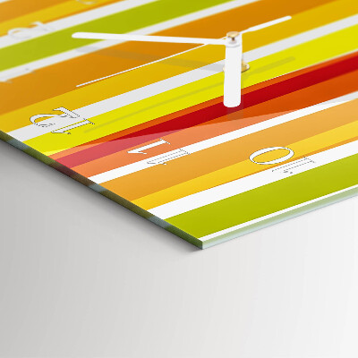 Horloge rectangulaire verticale Rayures
