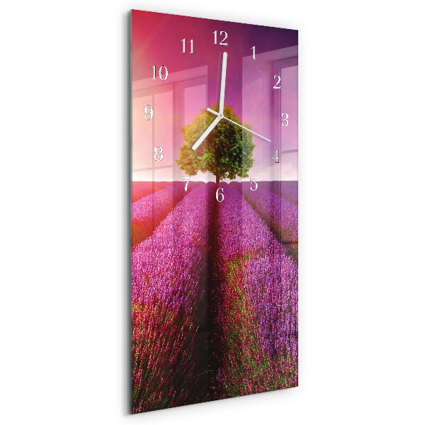 Horloge rectangulaire verticale arbre à lavande