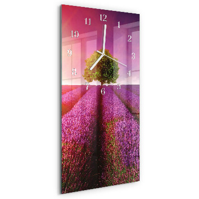 Horloge rectangulaire verticale arbre à lavande