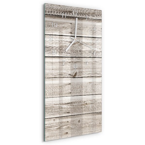 Horloge rectangulaire verticale Lattes de bois
