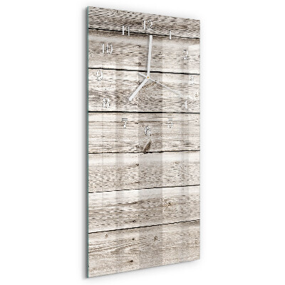 Horloge rectangulaire verticale Lattes de bois